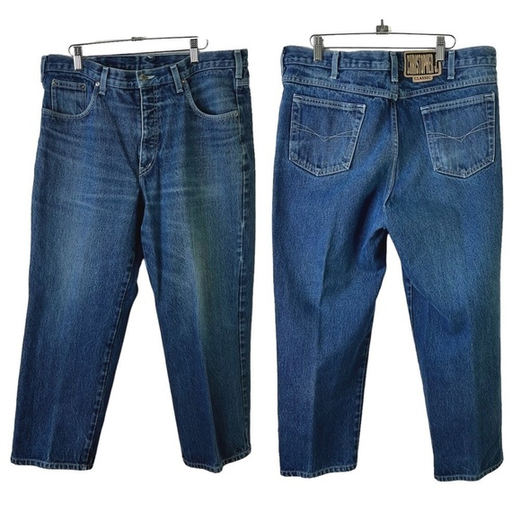 CHRISTOPHER J. CLASSIC BLUE JEANS BOOTCUT VINTAGE 100% COTTON MADE IN CANADA 38 - Picture 8 of 8